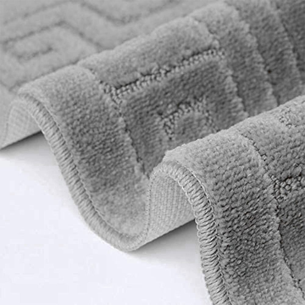buy greek bathroom mat two piece gray color