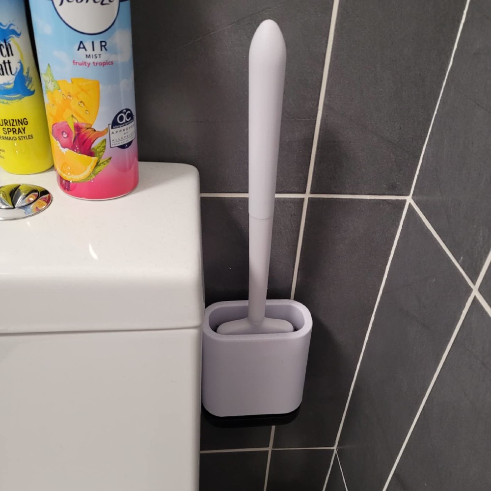 buy bathroom silicone toilet brushes holder set for bathroom