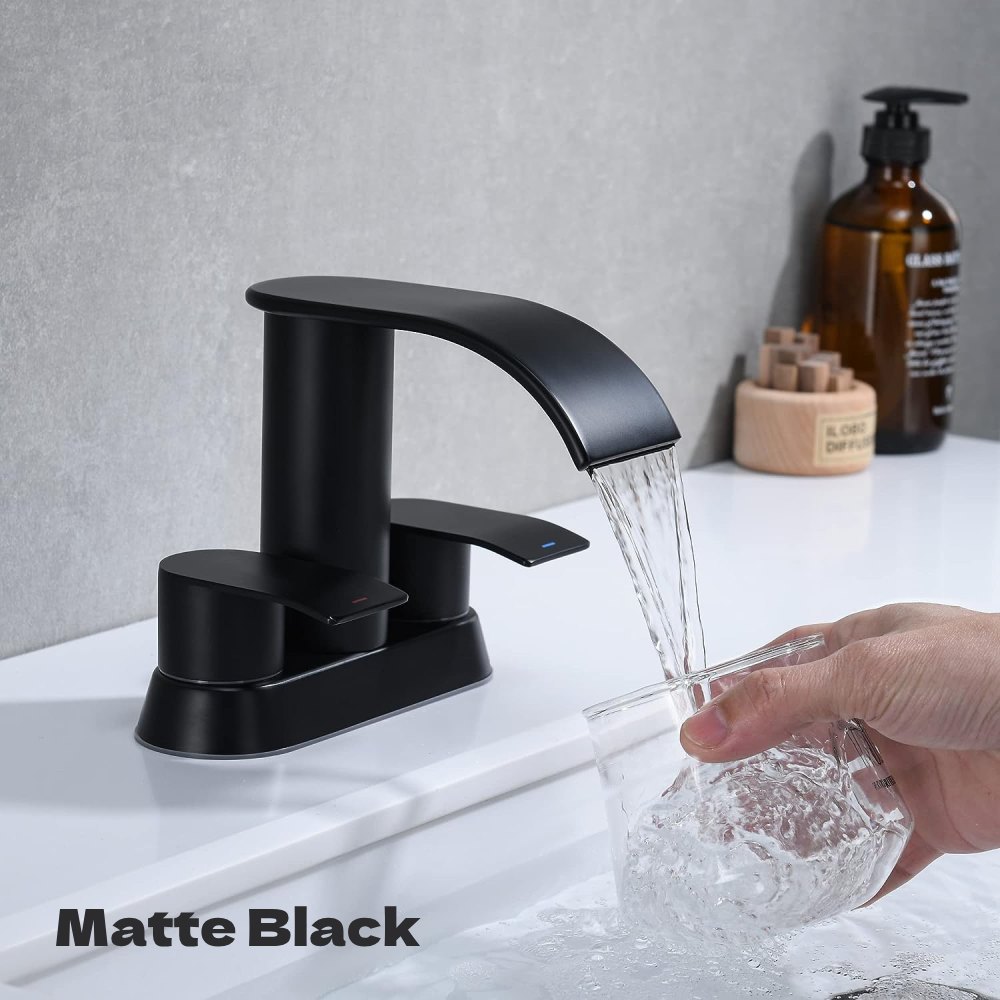 Waterfall Bathroom Faucet (Matte Black): image 8